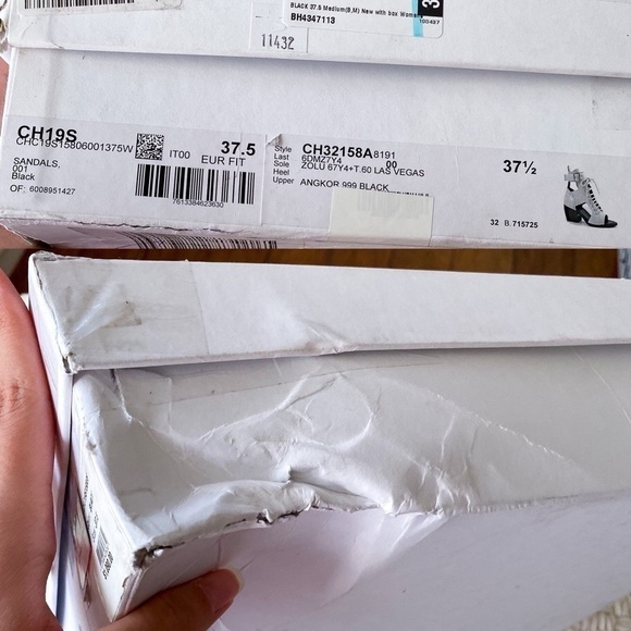 Chloé Rylee Cut-Out Leather Ankle Boot Heel Buckle Open-Toe Black EU 37.5 NIB - Picture 10 of 15